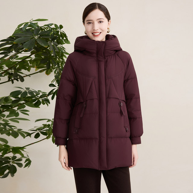 
Enjoyable years middle-aged mother's down jacket mid-length loose large size warm winter new coat
