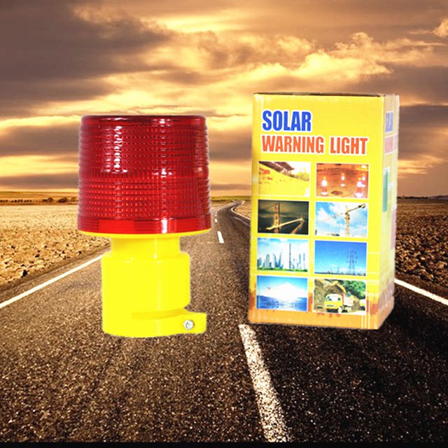 Road construction solar warning strobe light night strobe light roadblock light flashing indicator safety flash signal light