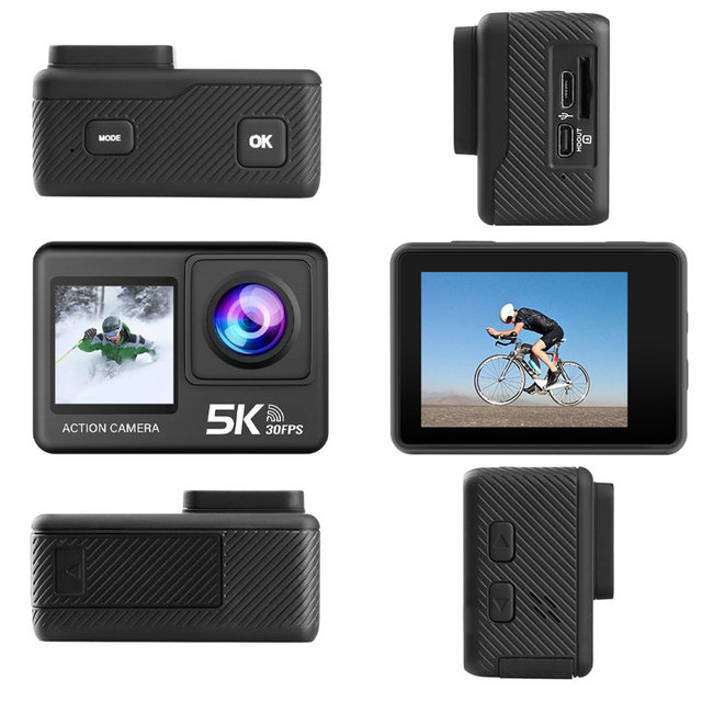 5K HD waterproof sports camera color screen wearable recorder WIFI anti-shake riding shooting outdoor video recorder