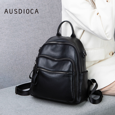 taobao agent One-shoulder bag, fashionable leather shoulder bag, capacious backpack, city style, cowhide