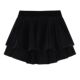 Large size black velvet short skirt and women's autumn and winter high-end outfit to make them look slim and high-waisted Wa-shaped pleated cake skirt

