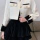 Large size black velvet short skirt and women's autumn and winter high-end outfit to make them look slim and high-waisted Wa-shaped pleated cake skirt

