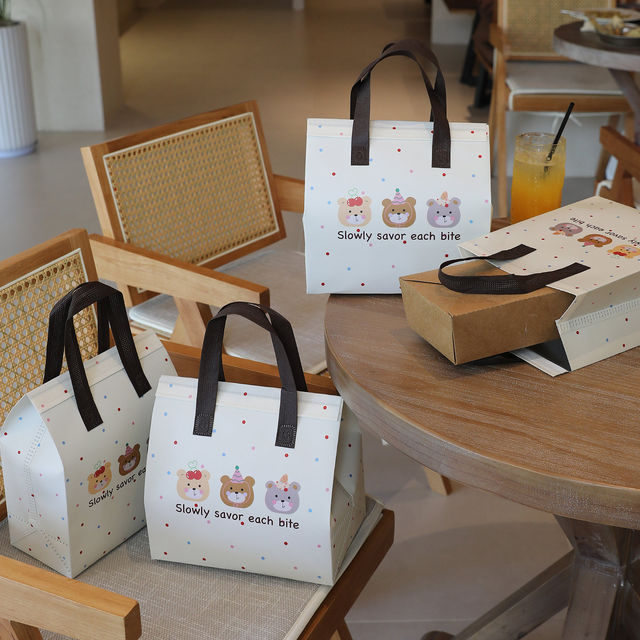 Disposable insulation bag customized aluminum foil takeout special commercial dessert milk tea barbecue non-woven portable bag