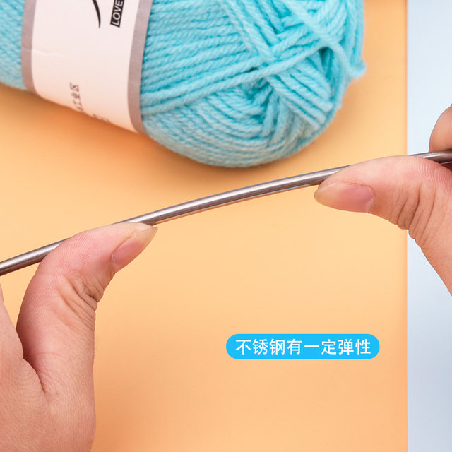 Stainless steel sweater needle knitting tools full set of handmade scarf sweater rod needle circulation yarn sign straight needle