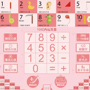 儿童数字表挂图 新人首单立减十元 22年2月 淘宝海外