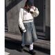 1h refundable Japanese direct mail WEGO Women's spring and summer new embroidered badge V-neck short knit sweater WE25SP