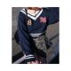 1h refundable Japanese direct mail WEGO Women's spring and summer new embroidered badge V-neck short knit sweater WE25SP