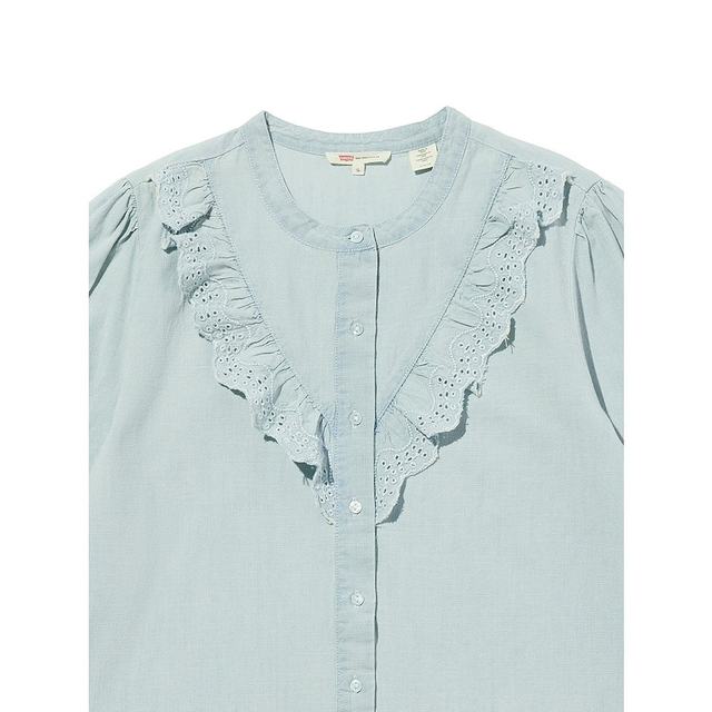
1h refundable Japanese direct mail Levi's women's high-neck button design mid-length top 003HE00 new