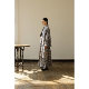 Retelling unrestrained comfort, light linen, colored blue medium plaid small stand collar long sleeve plaid pullover
