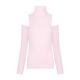 Hong Kong Direct Mail Blumarine Hollow Shoulder Details Turtleneck Sweater 2M400A Off-shoulder Embroidery

