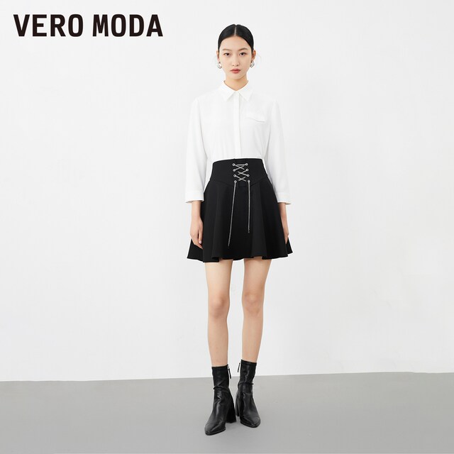 Vero Moda Outlet Skirt in autumn elegant sweet high waist chain decoration pleated women versatile trend
