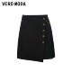 Vero Moda Outlet Skirt for Women in Summer New High Waist A-Swing Asymmetric Short Skirt Fashion Commuting Versatile