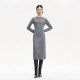 Vero Moda Outlet Knitted Dress Fall New Bamboo Print Rear Slit Long Sleeve Round Neck Trendy