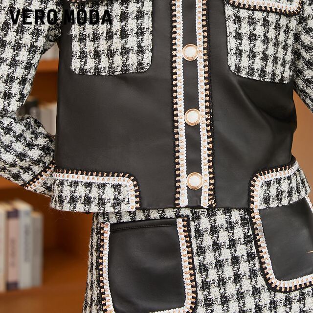 Vero Moda Outlet Jacket Women's Spring and Autumn New Houndstrap Small Flavor Sheep Retro Jacket Trendy