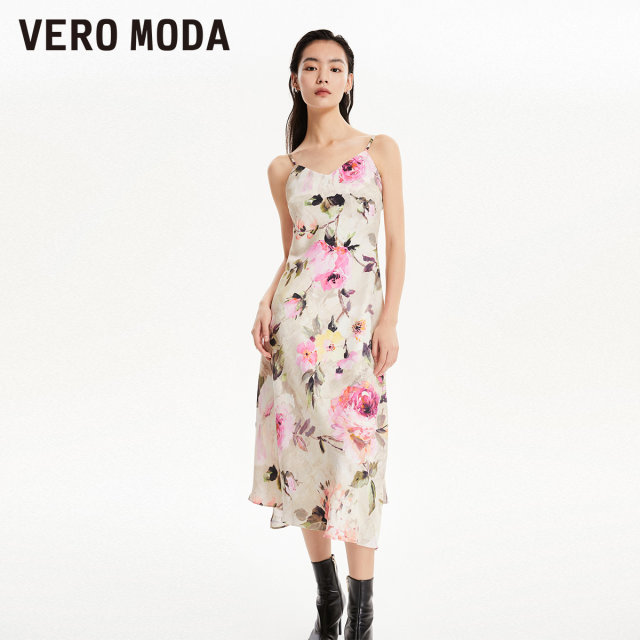 
Vero Moda Outlet Dress Summer New Style Elegant Temperament Women's Ink Painting Printed Slings