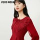 Vero Moda Outlet Dress Spring and Autumn New A-line Skirt Cropped Sleeve Romantic Elegant Temperament Lace Neck