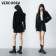 Vero Moda Outlet Skirt Summer New Fashionable Chain Strap Decorative A-line Leather Skirt Short Skirt Women's Fashion