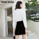 Vero Moda Outlet Skirt Summer New Retro versatile High-waisted Pig Layer Leather Temperature A-line Skirt for Women