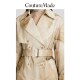 Vero Moda Outlet Trench Coat for Women Early Autumn New Elegant Temperament Versatile Print Commuter Mid-Length