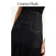 Vero Moda Outlet Skirt in summer new high-waist A-swing spliced ​​pleated skirt for commuting women versatile trend