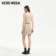 Vero Moda Outlet Skirt New Summer Retro Checker Academy Style High Waist Pleated Skirts Trendy
