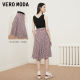 Vero Moda Outlet Skirt Summer Clearance Lady Comfortable Love Check Medium-length Irregular Fashion