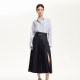 Vero Moda skirt 2025 summer new mall same original color denim pleated long skirt 325137011