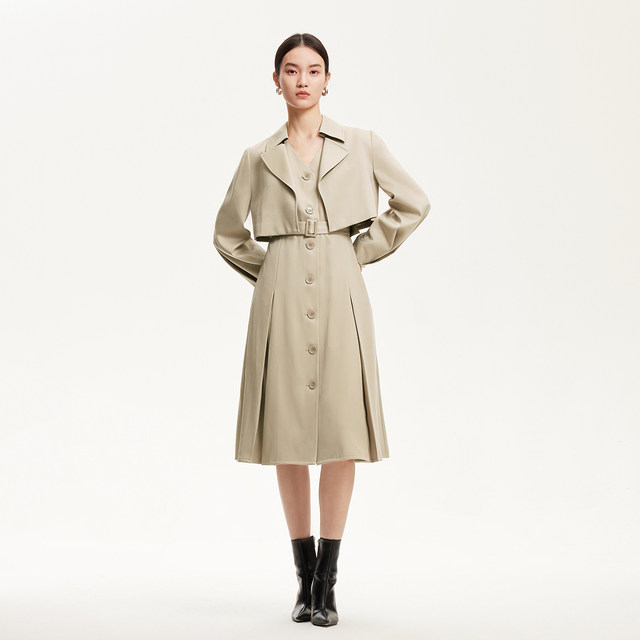 Vero Moda Trench Coat Women's 2025 Summer New Shopping Mall Same Dress Real Two 325121005