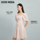 Vero Moda Outlet Dress Summer New Lace Puff Sleeve Square Collar Floral Short Sleeve A-line Waist Skirt