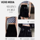 Vero Moda Outlet Skirt Summer New Sheepskin Pig Spliced ​​Pig Layer High-waisted Temperament Short Skirt for Women