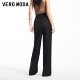 Vero Moda Outlet casual pants for women in autumn and winter new commuter mid-waist LOOSE style straight long pants versatile