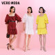 Vero Moda Outlet Dress Summer New Sweet and Age Reducing Fashion Square Collar Puff Sleeve Loose Doll Dress