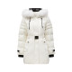 Vero Moda Outlet down jacket winter new lace-up waist mid-length 90 white duck down raccoon fur popular for women