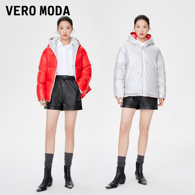 Vero Moda down jacket Women's Winter Clear Clear White Duck Plel 90%Charged Holding Hat Cosmetic and Fashionable
