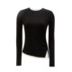 Vero Moda Outlet T-shirt for women 2025 early spring new style spliced ​​fake two-piece pleated long-sleeved versatile slim bodywear