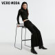 Vero Moda Outlet casual pants for women in autumn and winter new high-waisted slim bell-bottom pants for commuting fashion