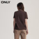 ONLY Summer Simple Casual Versatile Round Neck Printed Embroidered Short Sleeve T-shirt for Women