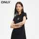 
ONLY Summer Temperament Round Neck Letter Print A-line Mid-length Dress for Women