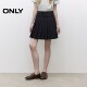 ONLY2025 summer new style college style solid color A-line texture embroidered pleated skirt high waist short skirt skirt women
