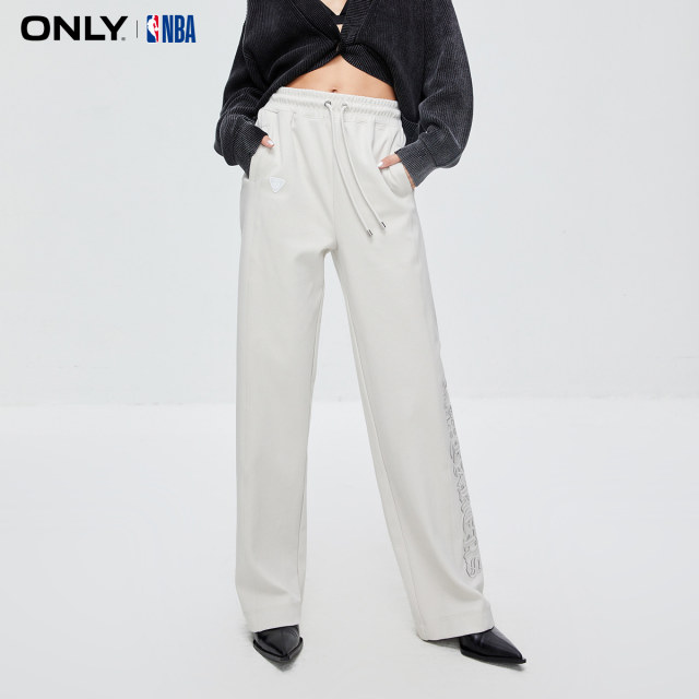 
ONLY Summer NBA co-branded trendy cool casual embroidered high-waist casual pants for women