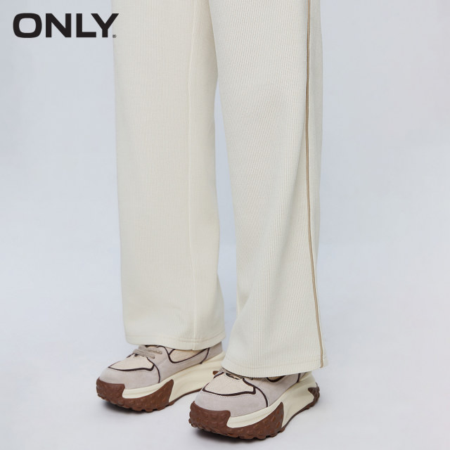 ONLY Outlet Casual Trendy Versatile Contrast Color Embroidered Wide Leg Casual Pants for Women