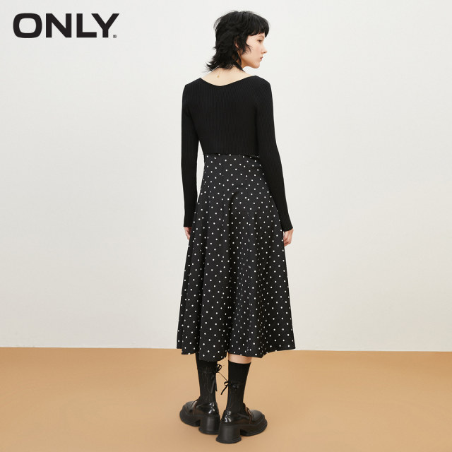 ONLY Summer Temperament Than Golden Style Mid-Long Skirt Knitted Sling Skirt Set Dress Women
