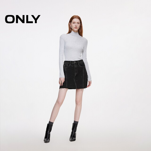ONLY Summer Fashion Pocket Breasted A-line Short Skirt Denim Skirt Women