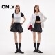 ONLY2025 summer new retro plaid elastic waist playful pumpkin skirt high waist flower bud skirt skirt women
