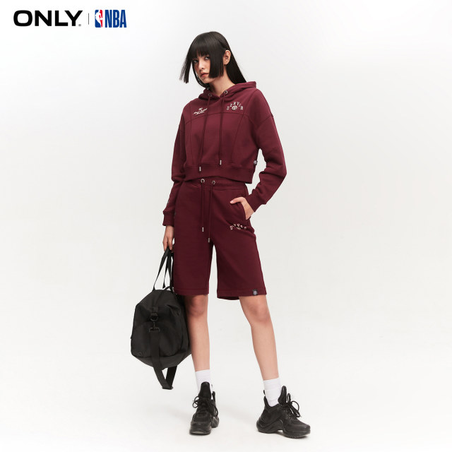 
ONLY Summer NBA Co-branded Drawstring High Waist Straight Shorts Casual Pants for Women