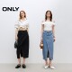 ONLY Outlet 2025 summer new fashionable and versatile slit high waist mid-length skirt denim skirt women
