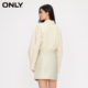ONLY Outlet commuter style A-line high-waisted slim leather skirt for women
