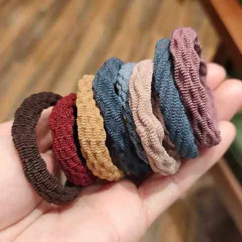 Seamless hair band headband for hair Korean style highly elastic and durable seamless leather case simple temperament black headband