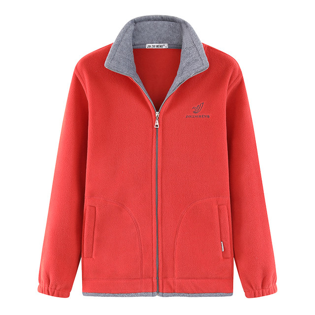 50-year-old middle-aged and elderly mother's fleece outdoor sports coat middle-aged sweatshirt long-sleeved camel fleece polar fleece top