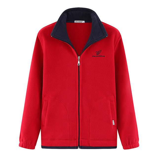 50-year-old middle-aged and elderly mother's fleece outdoor sports coat middle-aged sweatshirt long-sleeved camel fleece polar fleece top